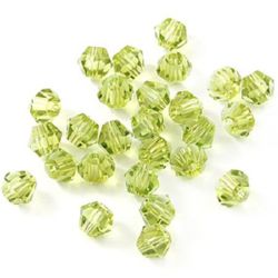 Perle de cristal de margele 6 mm gaură imitație 1,3 mm imitație galben Swarovski -12 bucăți