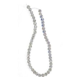Șir de mărgele de cristal cu pereți multipli 6mm Gaură 1mm Arc -55 buc