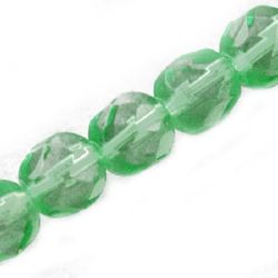 Painted crystal polyhedron beads, faceted string for DIY jewelry accessories, for decorative elements for curtains 6 mm hole 1 mm green - 55 pieces