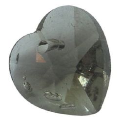 Inima de cristal pandantiv 10x10x5,6 mm gaură 0,9 mm