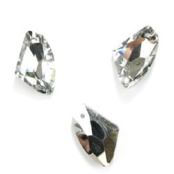 Pandantiv triunghi de cristal 23X37X12 mm gaură mm 2 mm