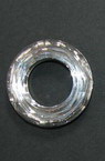 Crystal pendant washer shaped, faceted 30x7 mm hole 16 mm