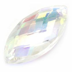 Pandantiv picătură de cristal 15x31,5x9 mm gaură 1,5 mm