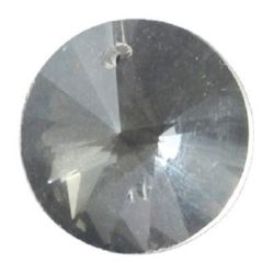 Висулка кристал кръг 18x10 мм дупка 1.2 мм