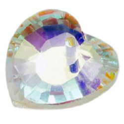Pendant crystal heart for DIY jewelry findings 18x18x6 mm hole 2 mm