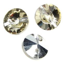 Glass Crystal Pendant, Circle, Transparent, 14x5 mm, Hole: 1.5 mm, 5 pieces