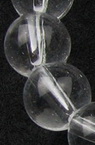 Șirag de mărgele margele de sticlă 8 mm gaură 1 mm transparent ~ 42 bucăți