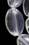 Șireturi Perle Sticlă Ovale 13x19x6mm Gaură 1mm Arc transparent ~ 18 bucăți