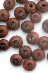 Perle de lemn forma  disc 8x4 mm gaură 3 mm maron deschis -20 grame ~ 250 bucăți