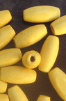 Cilindru din lemn cu margele Oval 7x15mm Gaură 2mm Culoare Lemn cu Lac -50g ~ 180 buc