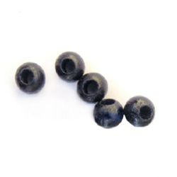 Wood beads, Round, dark blue, 8mm, 50 grams