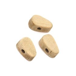 Natural Unfinished Oval Wooden Bead for DIY Jewelry and Crafts  8x13x6 mm, hole 2 mm - 10 pieces