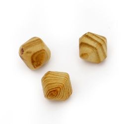 Natural Unfinished Bicone  Wooden Bead for DIY Jewelry and Crafts 19 ~ 20mm, hole 5mm - 5 pieces