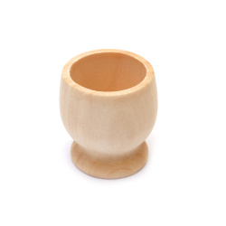 Charming Mini Wooden Cup 45x45 mm in Natural Color – Perfect for Crafts & Decorations
