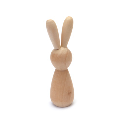 Charming Natural Wooden Bunny 90x25 mm – Perfect for Crafts & Decoration