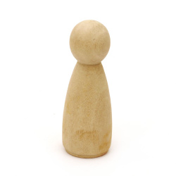 Wooden figure (doll), 58x25 mm, wood color