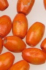 Wooden oval bead for decoration 8x5 mm hole 2 mm dark orange - 50 grams ~ 700 pieces