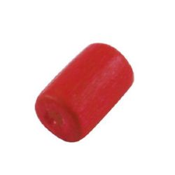 Bead wood cylinder 6x4 mm hole 1.5 ~ 2 mm red -20 grams