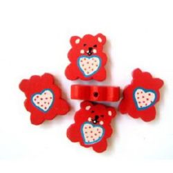 Not Available Online. You can also buy at EM ART stores and at 0884400631 Painted wooden bead bear19x23x6 mm painted double-sided red -20 grams 17 pieces
