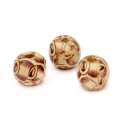 Not Available Online. You can also buy at EM ART stores and at 0884400631 Wooden bead ball with print 113x12 mm hole 3 ~ 4 mm painted -20 grams ~ 33 pieces