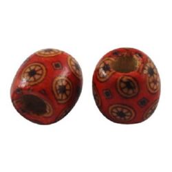 Stoc epuizat. Primeste notificare pe email cand produsul revine in stoc Bile de lemn margele 16x17 mm orificiu 6 mm vopsit -50 grame ~ 33 bucăți