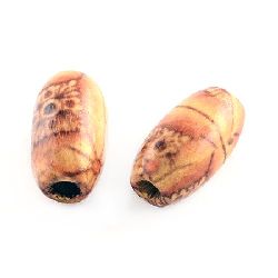 Stoc epuizat. Primeste notificare pe email cand produsul revine in stoc Cilindru din lemn margele oval 14 ~ 15x8mm orificiu 3mm vopsit -20 grame ~ 60 bucăți
