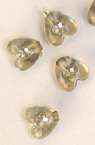 Transparent plastic  heart bead with imitation of pebbles 8 mm - 50 grams ± 340 pieces