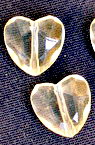 Мънисто кристал сърце 14 мм фасетирано прозрачно -50 грама