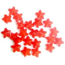 Star Cracked Plastic Beads for DIY Jewelry Crafts Making, Red, 11 mm, 50 grams 