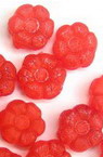 Margele forma floare crăpată  9 mm roșu -50 grame