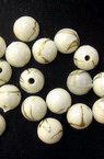 Mărgele fir de aur bila 6mm alb -50 grame