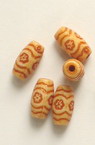 Plastic Cylindrical Bead ANTIQUE / 11 mm / brown - 50 grams