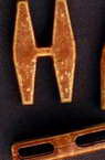 Margele Antic figura 26 mm maron -50 grame