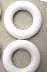 Acrylic ring solid beads for jewelry making 25 mm white - 50 grams - 29 pieces