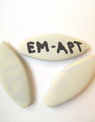 Solid Plastic Bead with Almond Shape for Lettering, Light Blue, 35x15 mm, 50 grams, 26 pieces
