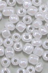 Glass beads 4 mm Ceylon white -50 grams