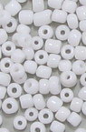 Glass beads 3 mm thick white -50 grams