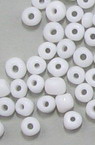 Perle de sticlă alb de 4 mm grosime -50 grame
