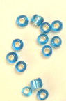 Perlă de sticlă de 4 mm albastru argintiu albastru 2 -50 grame