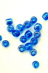 Glass beads 4 mm transparent pearl dark blue -50 grams