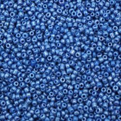 Glass beads, 3mm, solid, dark blue, 50 grams