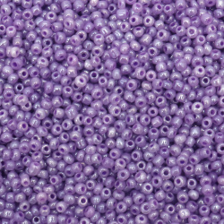 Glass beads 3 mm Ceylon purple -50 grams