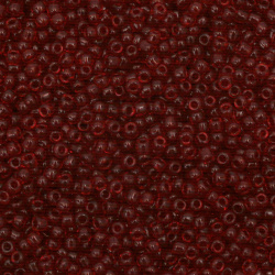 Margele de sticlă 3 mm roșu închis transparent 1 -50 grame