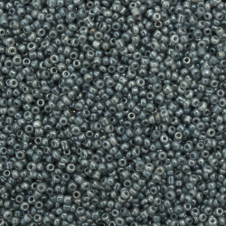 Γυάλινες χάντρες  seed 2 mm γκρι  -50 γραμμάρια