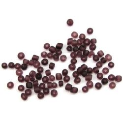 Margele de sticlă 4 mm mat purpuriu deschis -50 grame
