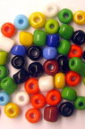 Colored Glass beads 4 mm solid color -50 grams