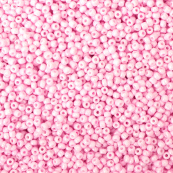 Margele de sticlă 3 mm arc transparent roz -50 grame