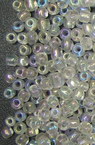 Transparent glass beads  3 mm  arc white -50 grams