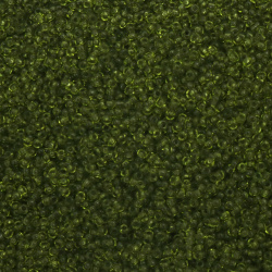 Γυάλινες χάντρες seed 2 mm διαφανές ανοιχτό πράσινο 1 -50 γραμμάρια