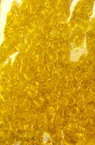 Мъниста стъклена 2 мм прозрачна жълта -50 грама